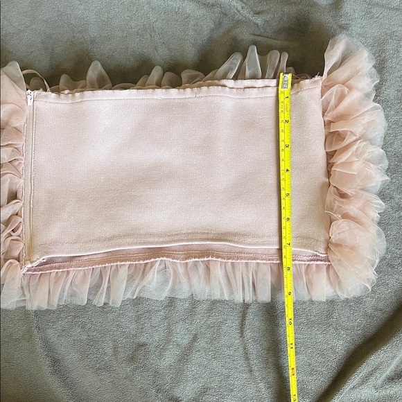 MABLE Soft Pink Ruffle cropped Tube Top size L - Picture 10 of 11